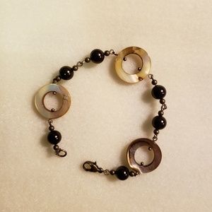 Hand made bracelet antique gold and Swarovski